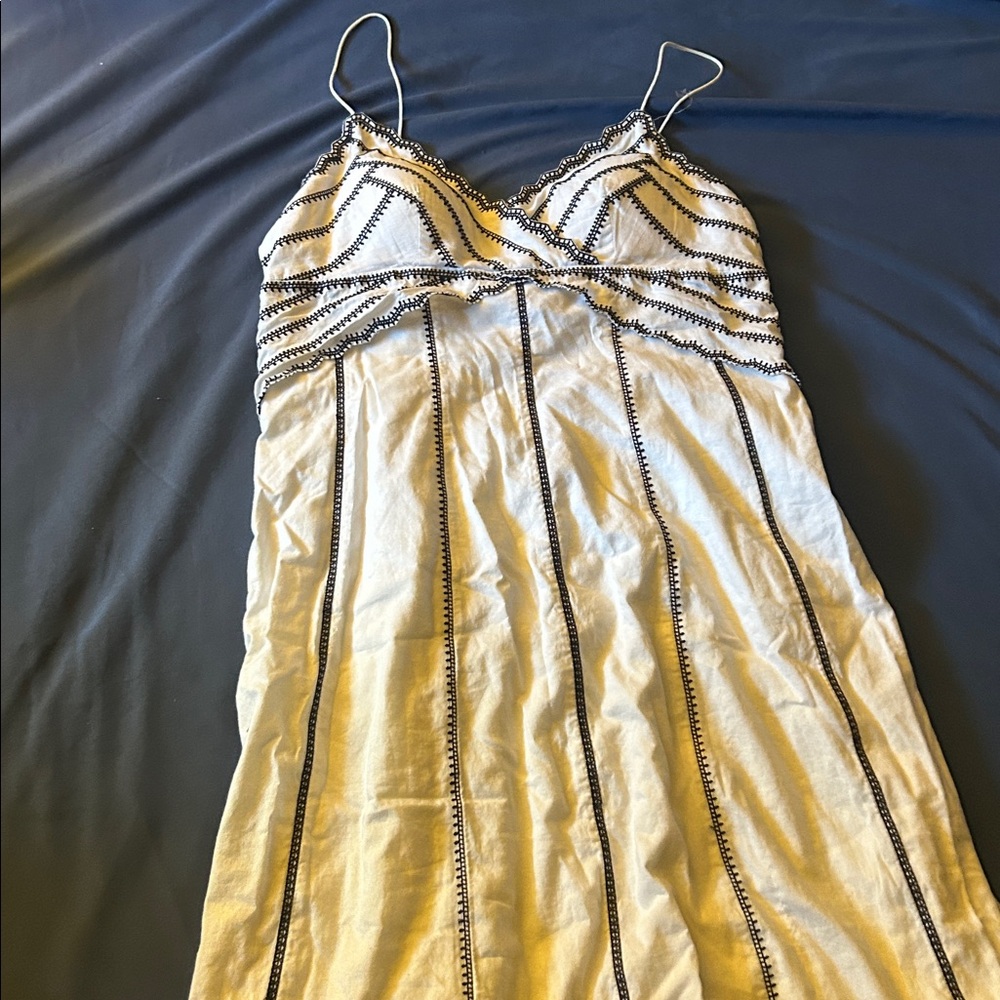 Eliza J Monochrome Striped Spaghetti Strap Dress